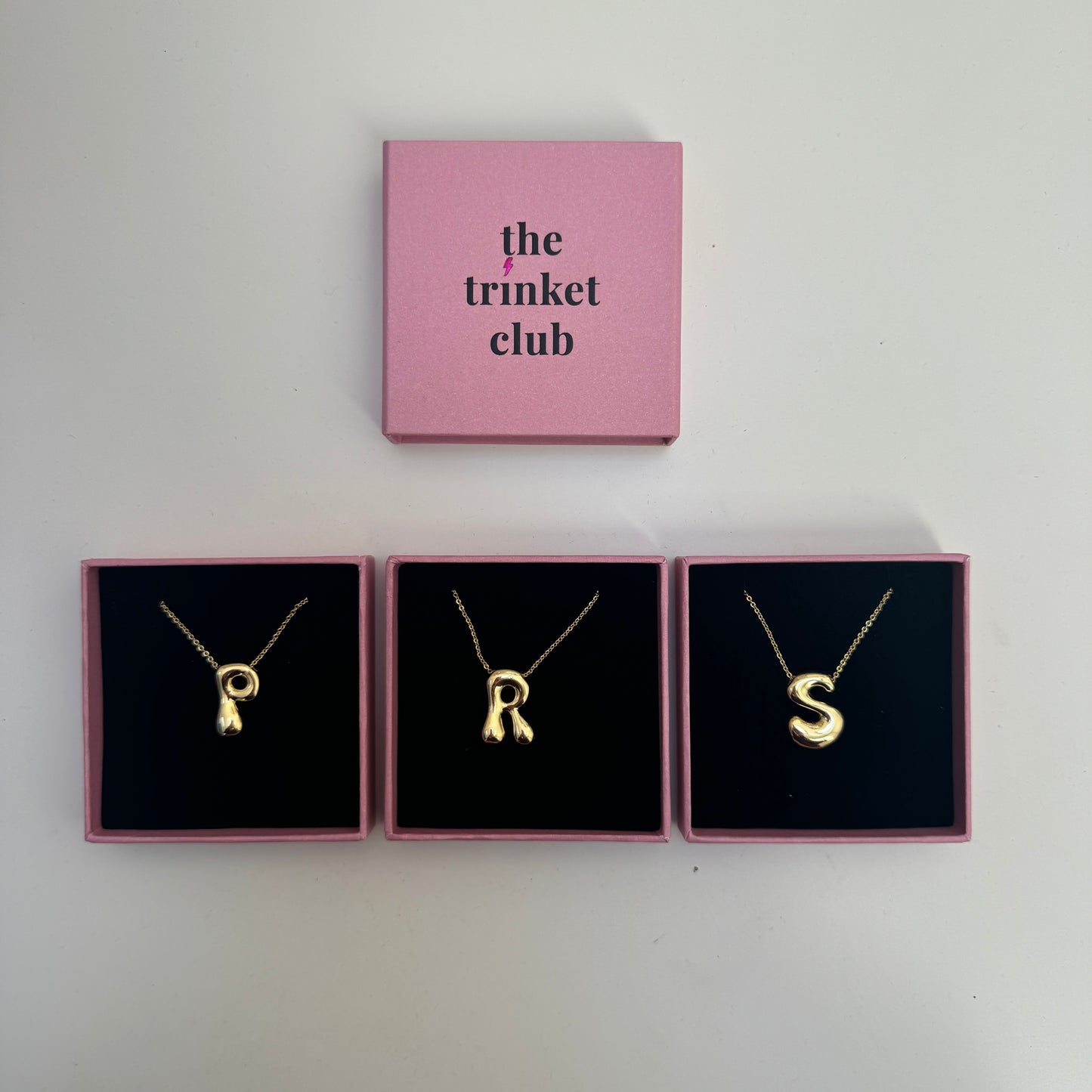 Bubble Balloon Initial Necklace