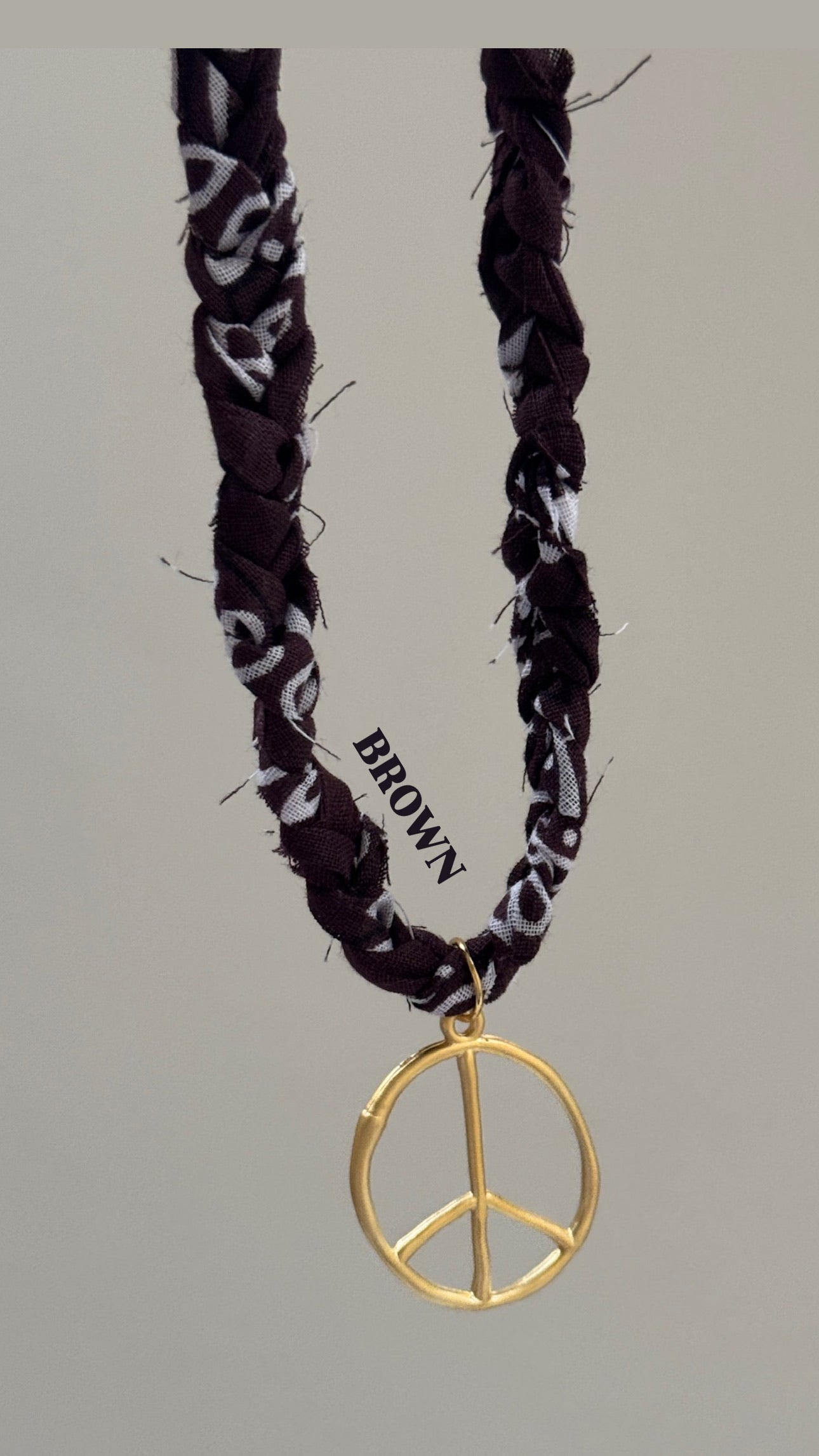 Peace Charm Bandana Necklace