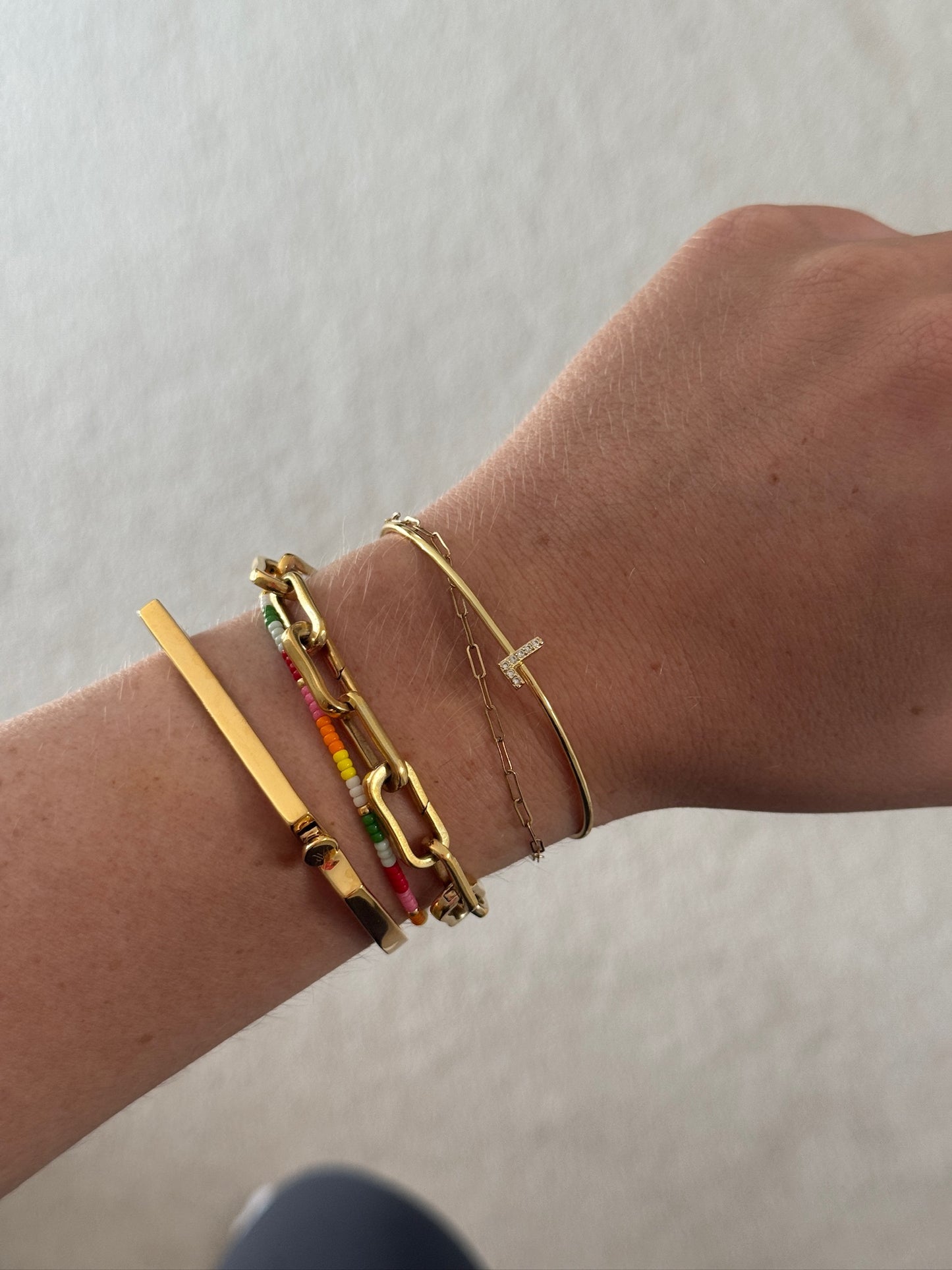 Initial Crystal Cuff