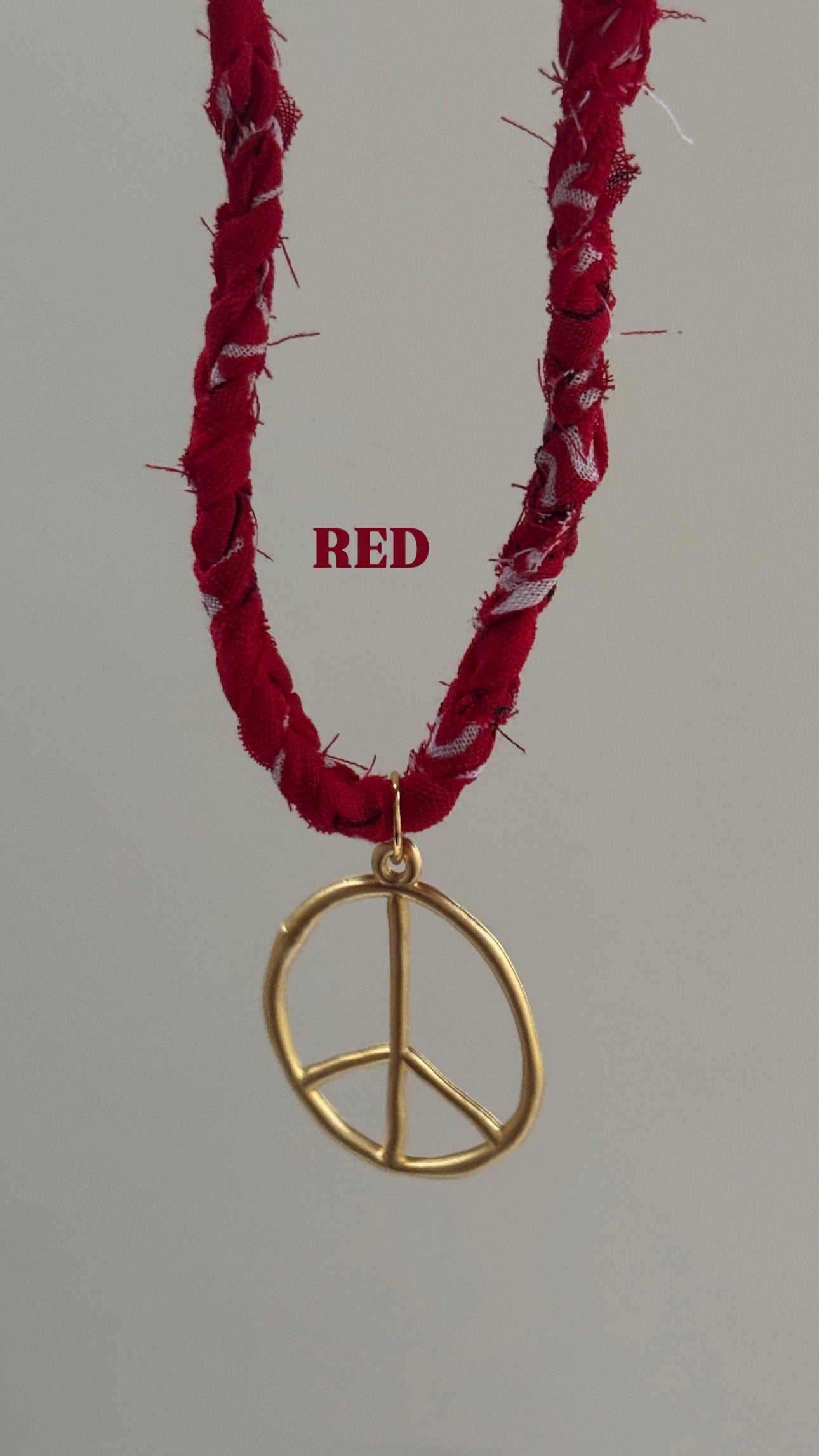 Peace Charm Bandana Necklace