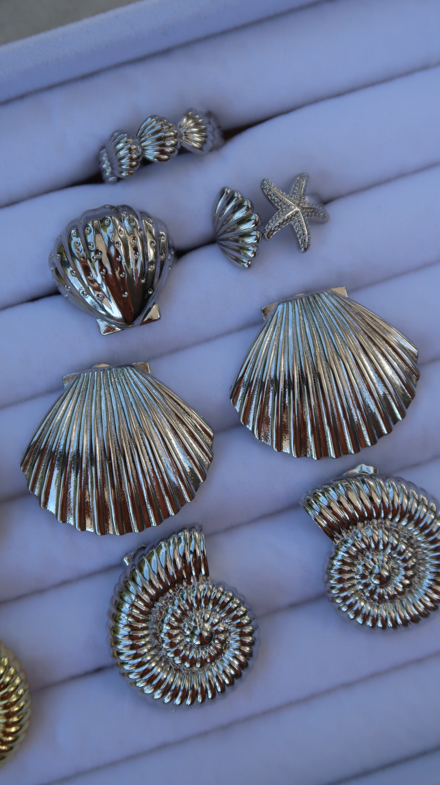 Shell & Starfish Adjustable Ring