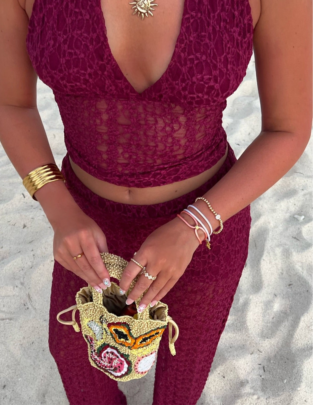 Textured Ring Ribbon Bracelet