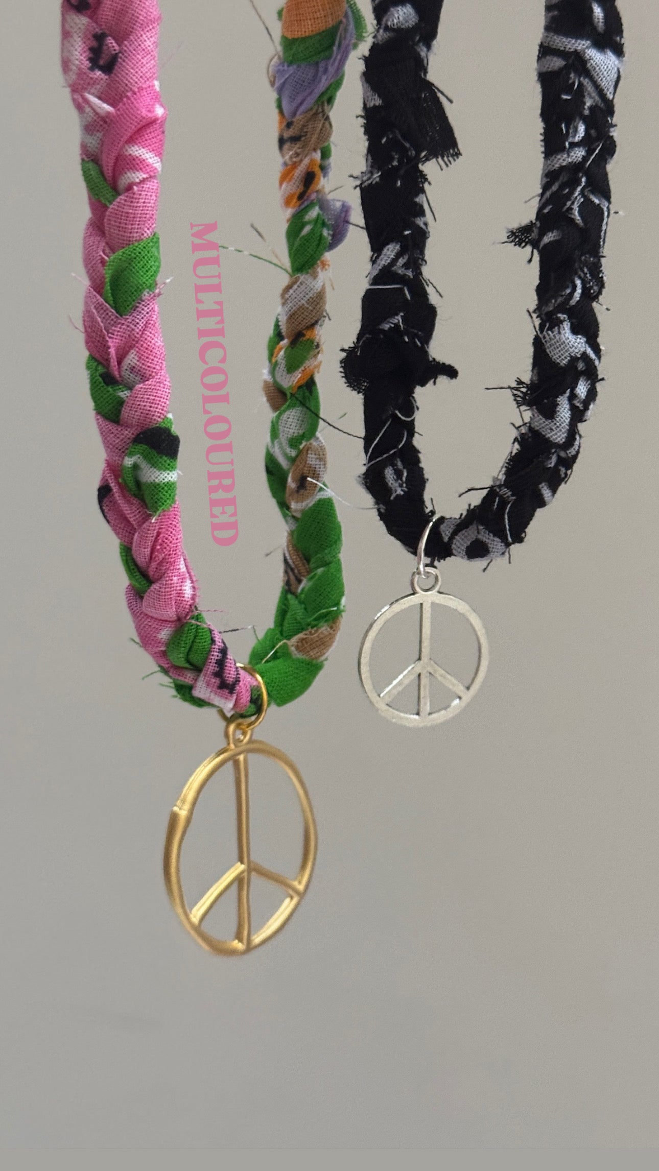 Peace Charm Bandana Necklace