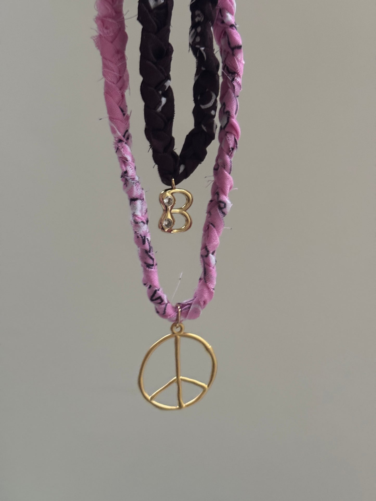 Peace Charm Bandana Necklace