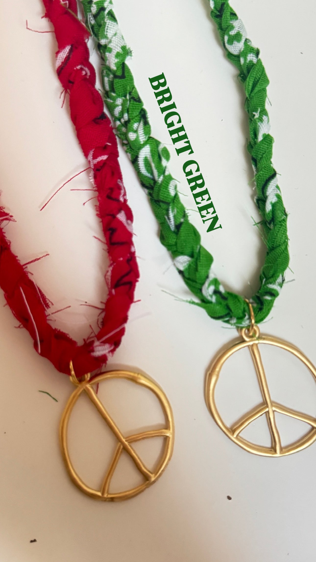 Peace Charm Bandana Necklace