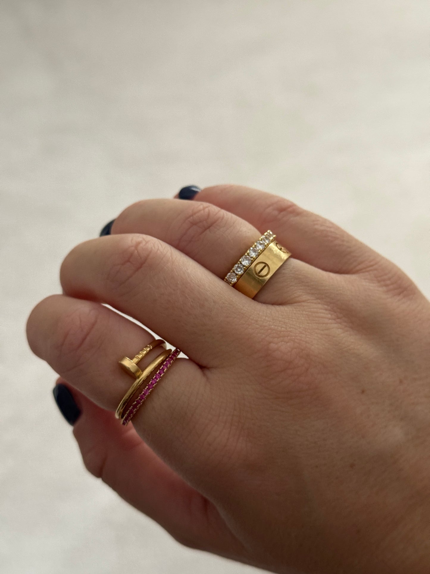 Crystal Thin Stacking Ring