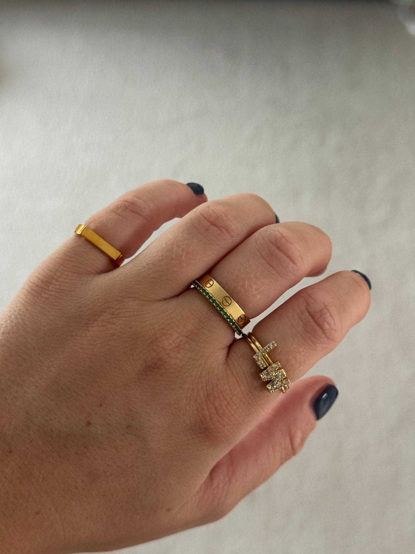 Crystal Thin Stacking Ring