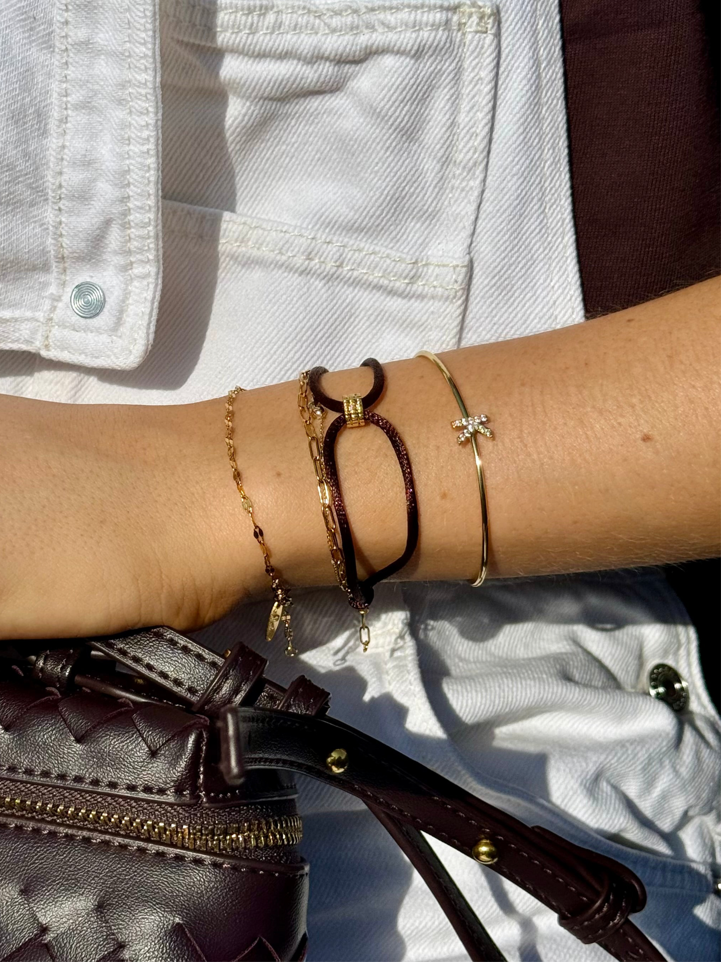 Textured Ring Ribbon Bracelet