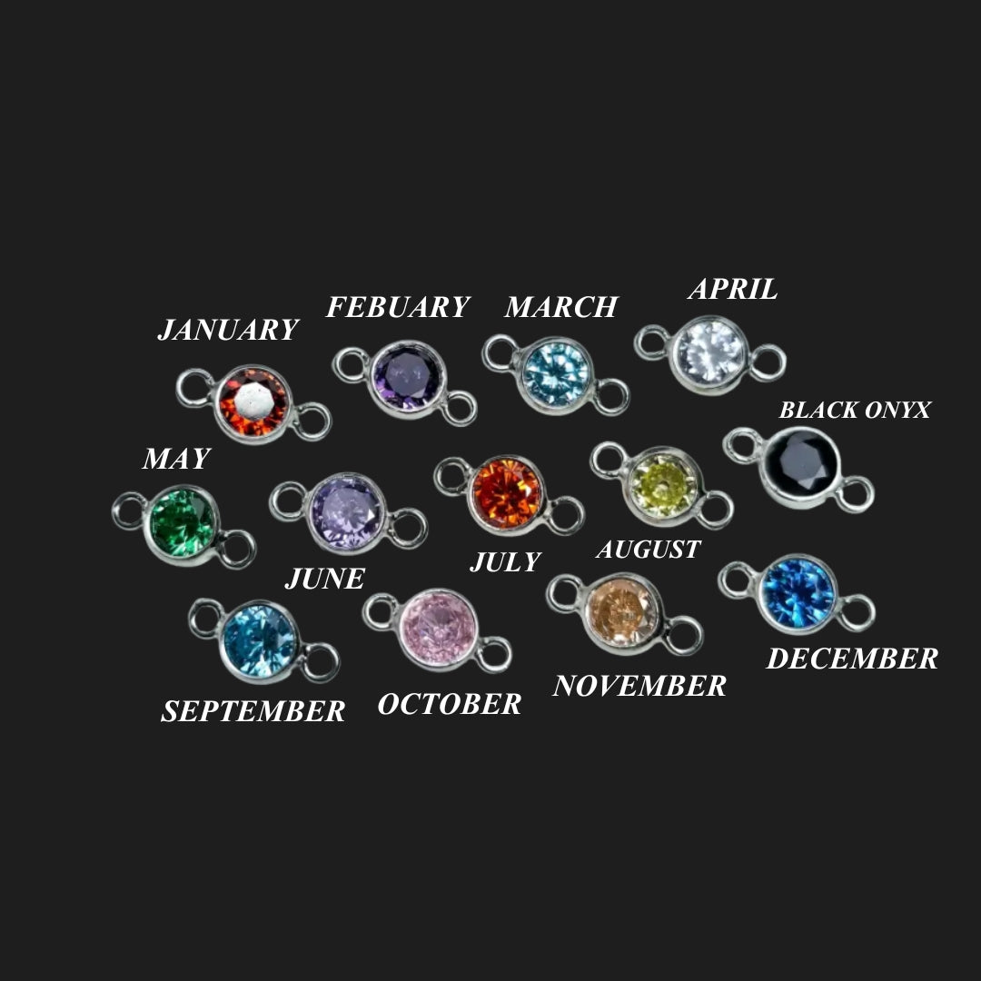 Gold Filled Birthstone Charm Chain Ring