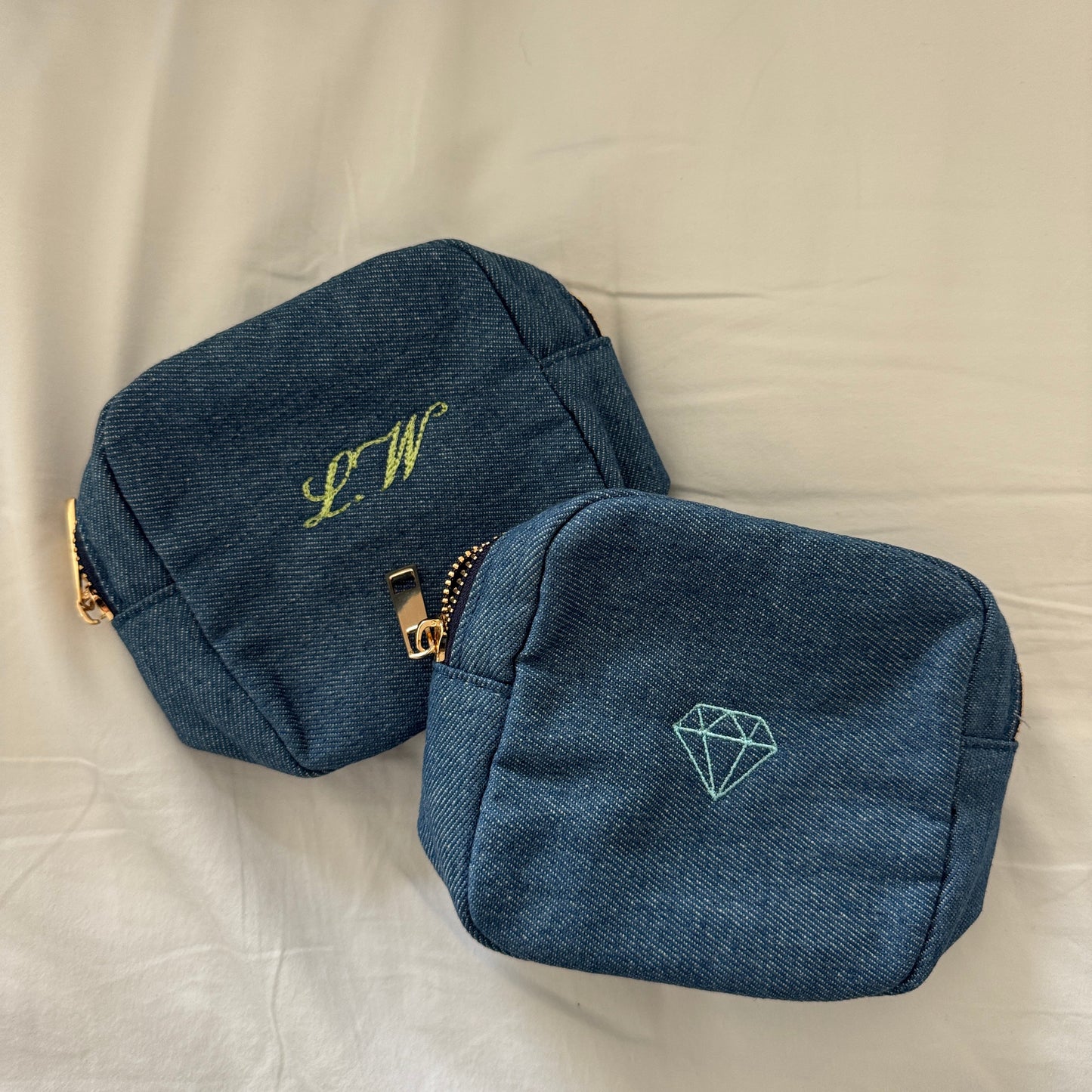 Denim Zip Pouch
