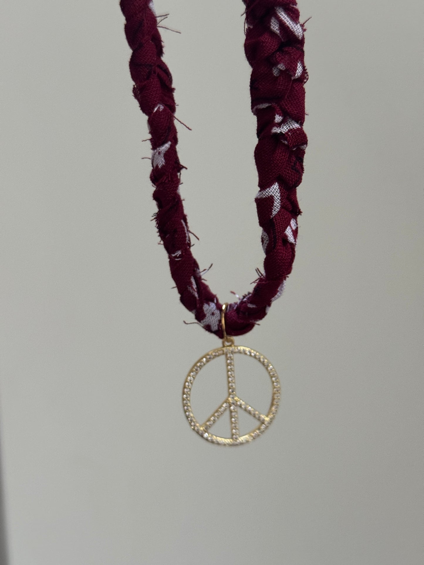 Crystal Peace Bandana Necklace