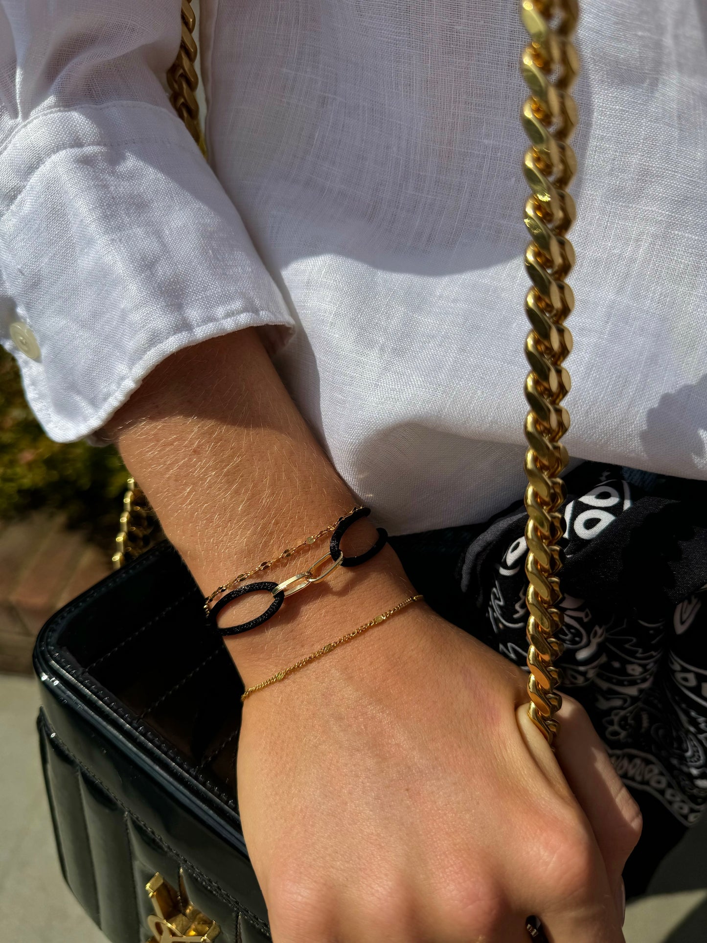 Chain Link Ribbon Bracelet