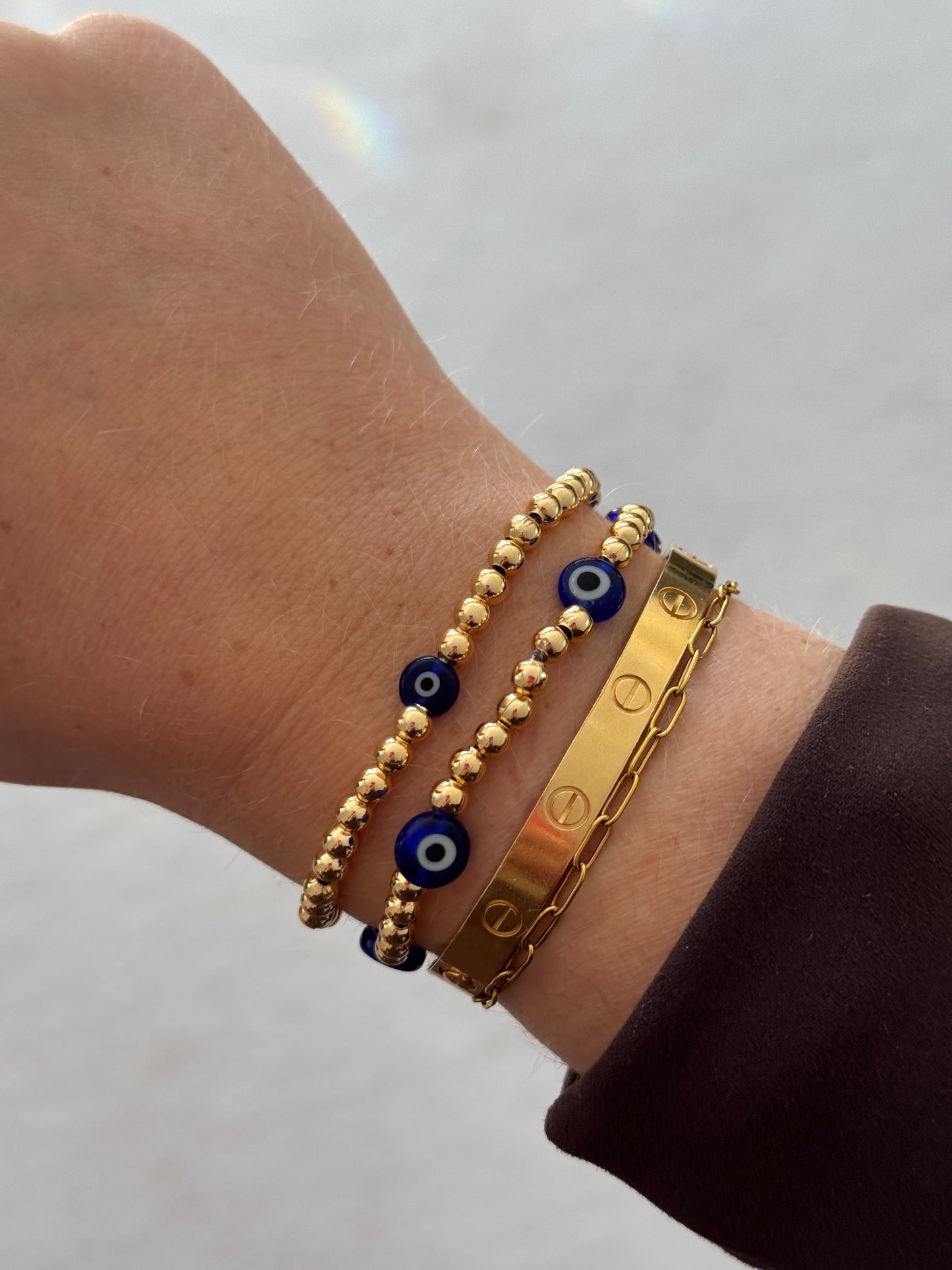 Jumbo Evil Eye Beaded Bracelet