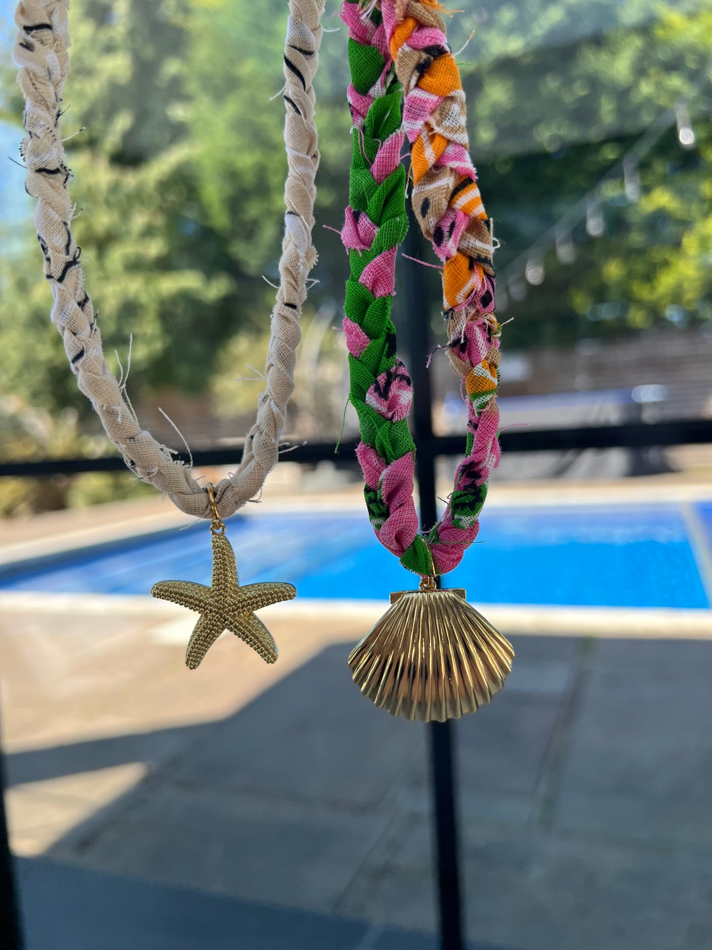 Shell Charm Bandana Necklace