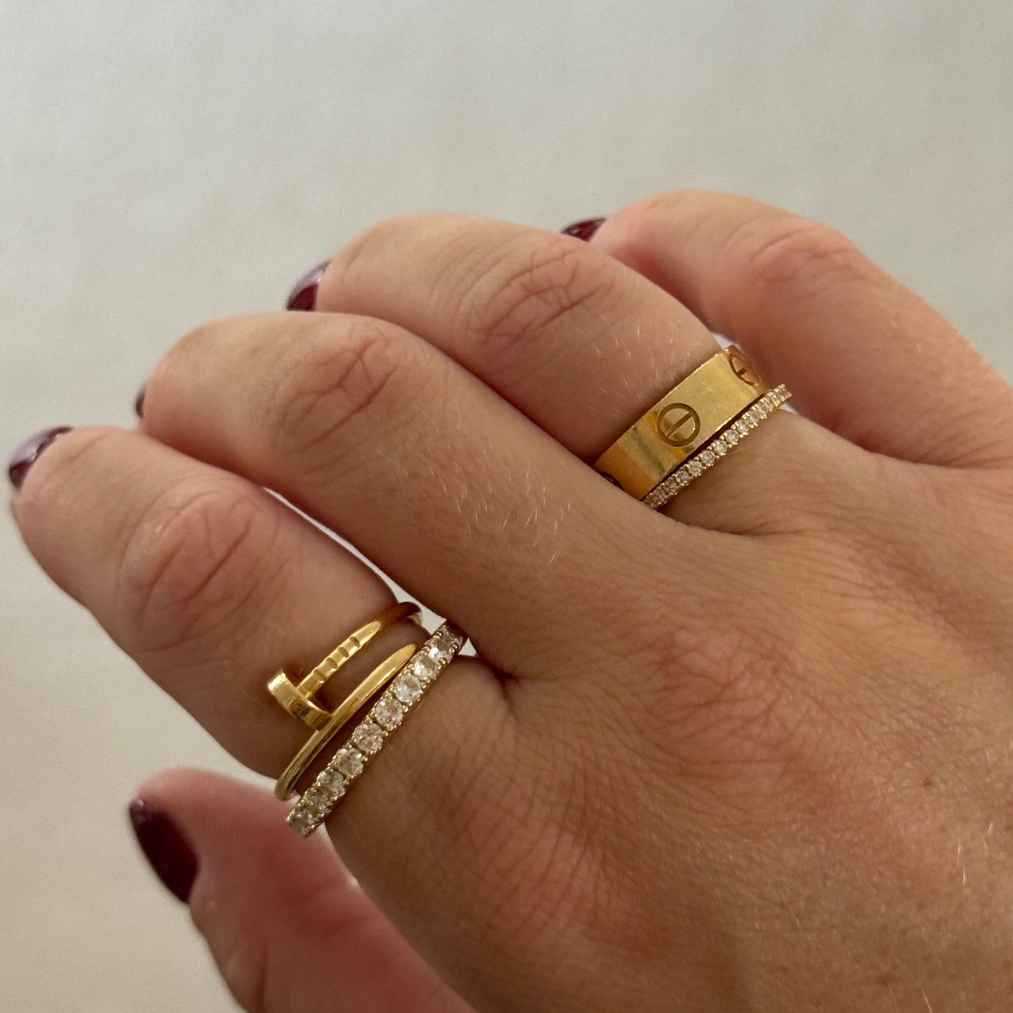 Crystal Thin Stacking Ring