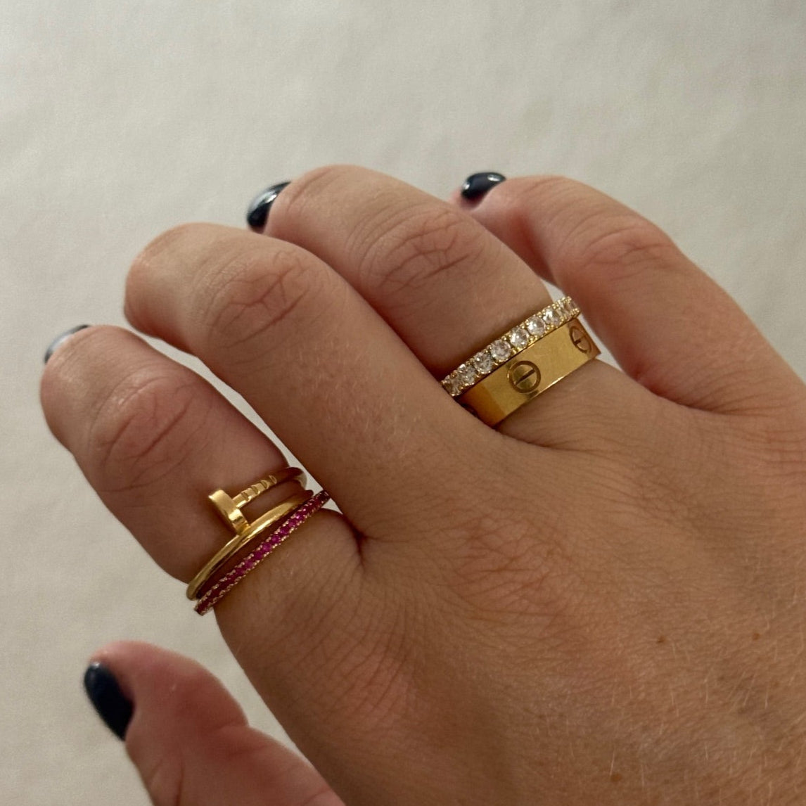 Crystal Bold Stacking Ring