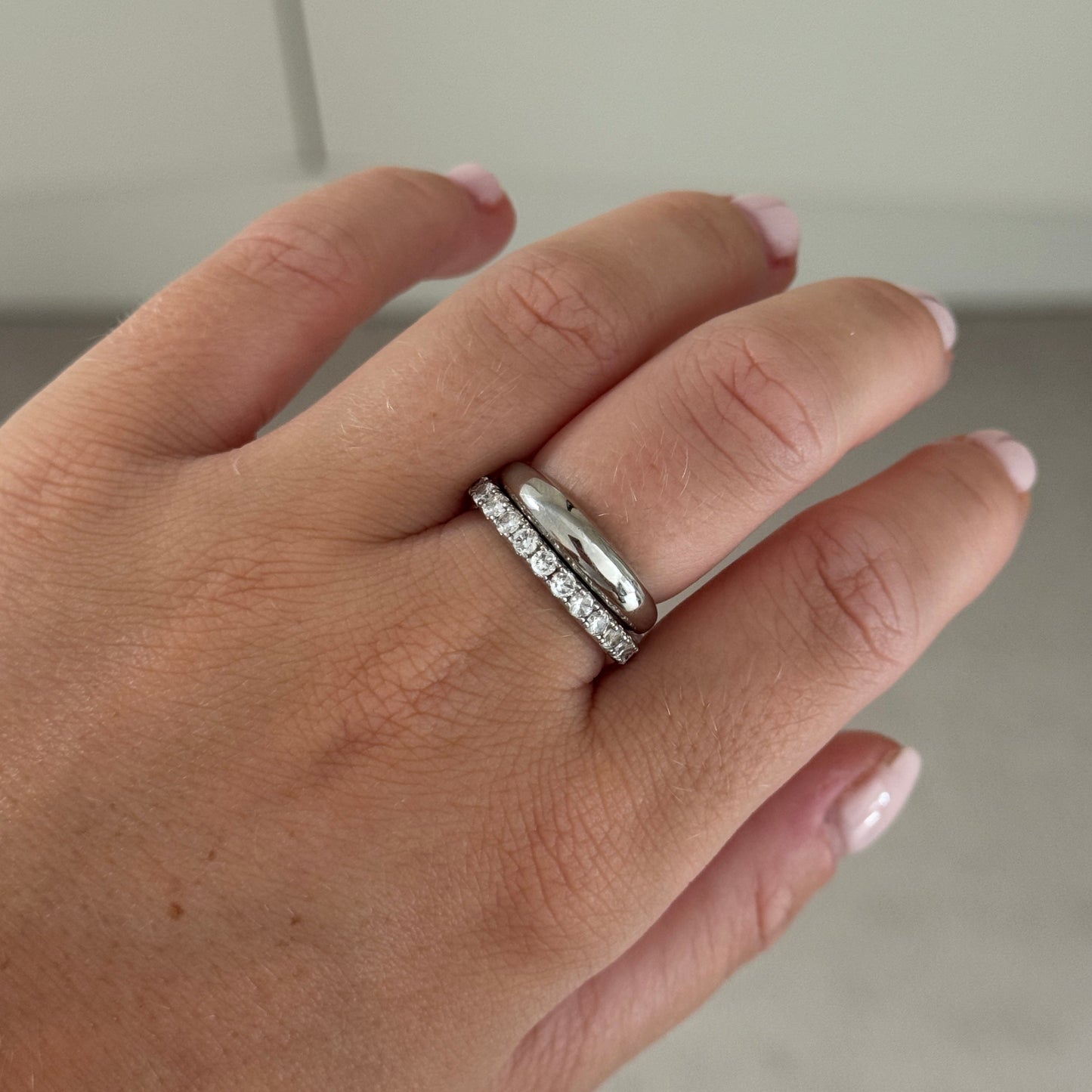 Crystal Bold Stacking Ring