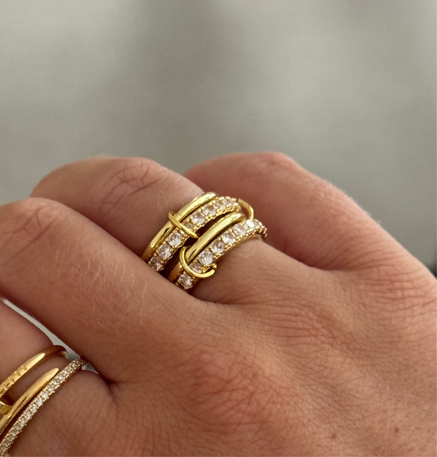 Crystal Bold Linked Ring