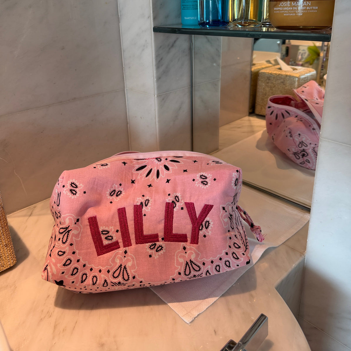Boxy Bandana Makeup Bag