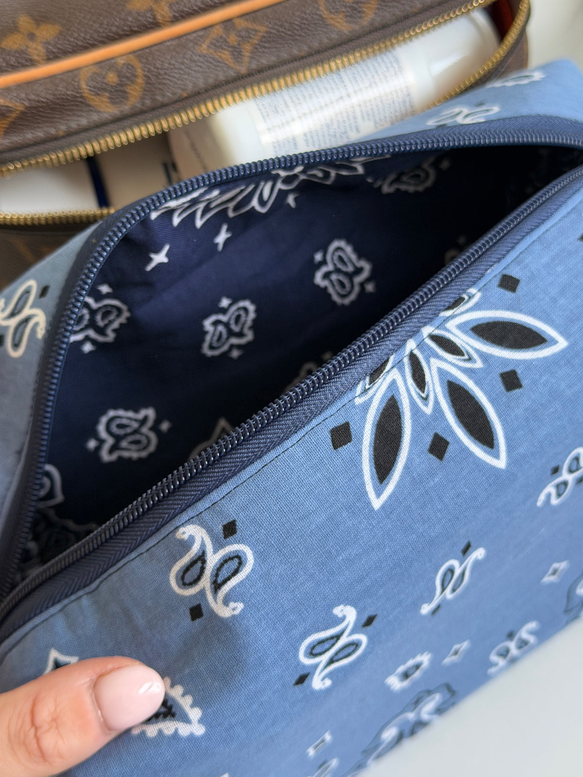 Boxy Bandana Makeup Bag