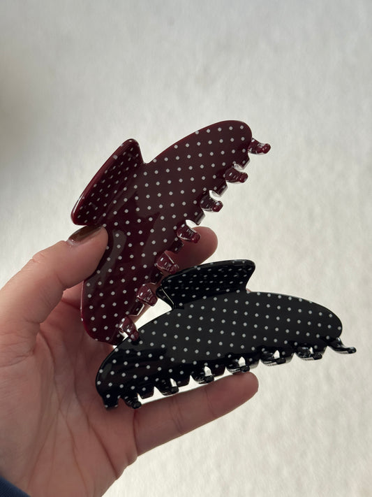 Polka Dot Hair Claw
