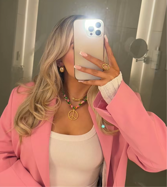 Peace Charm Bandana Necklace