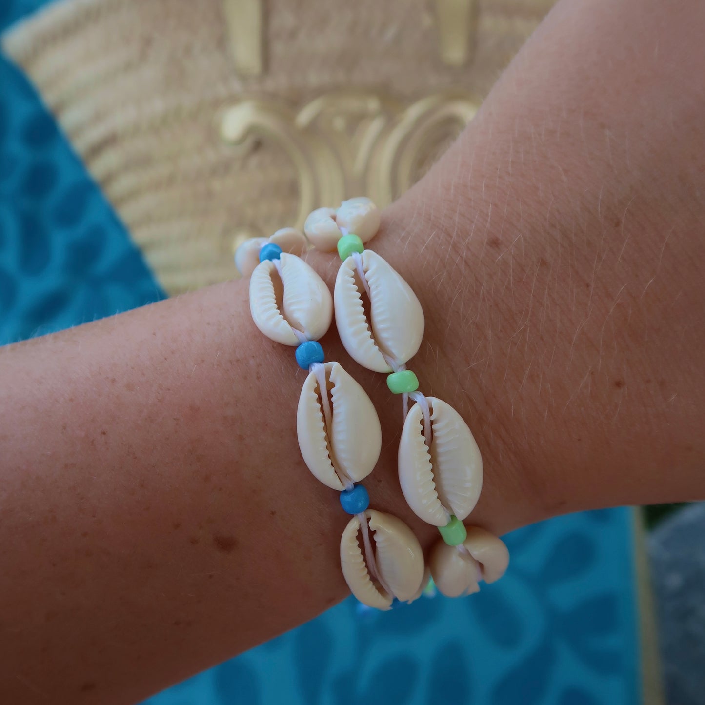 Coloured Crowie Shell Bracelet