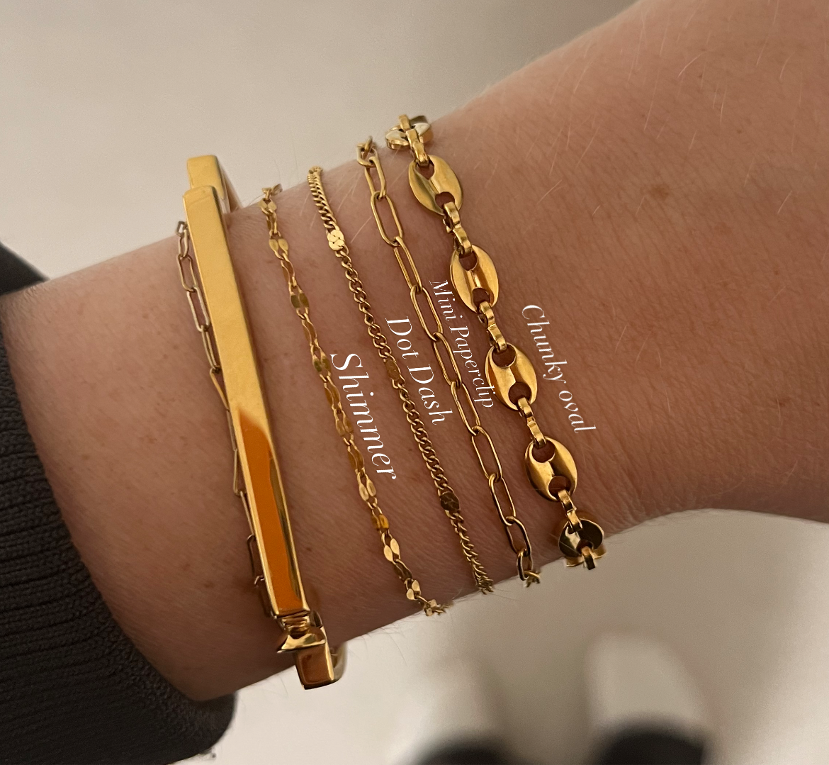 Dot Dash Chain Bracelet