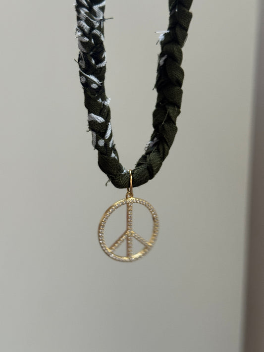 Crystal Peace Bandana Necklace