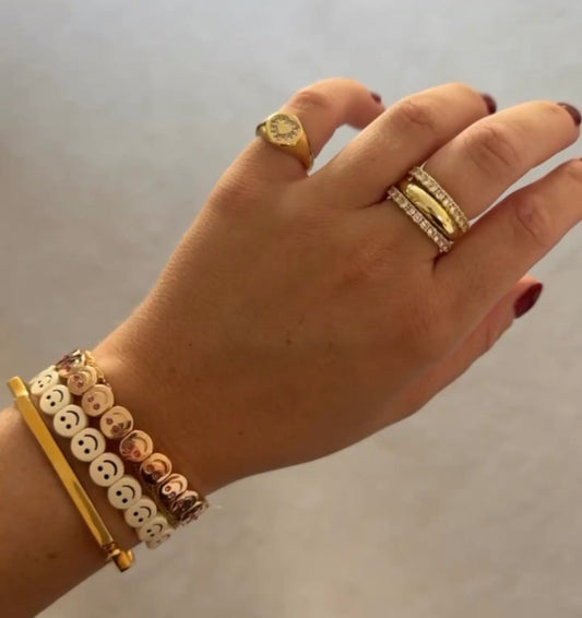 Gold Smiley Face Bracelet