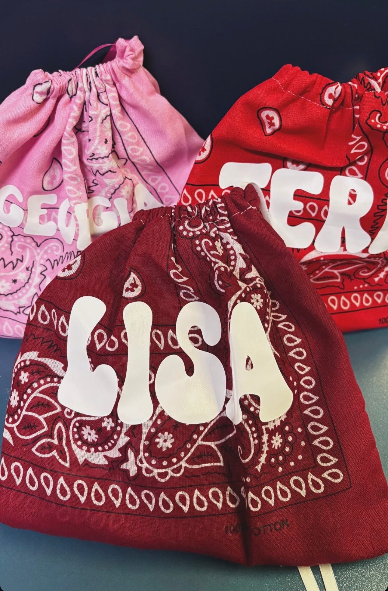 Bandana Drawstring Pouch