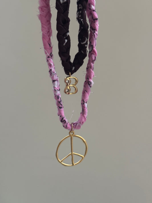 Peace Charm Bandana Necklace