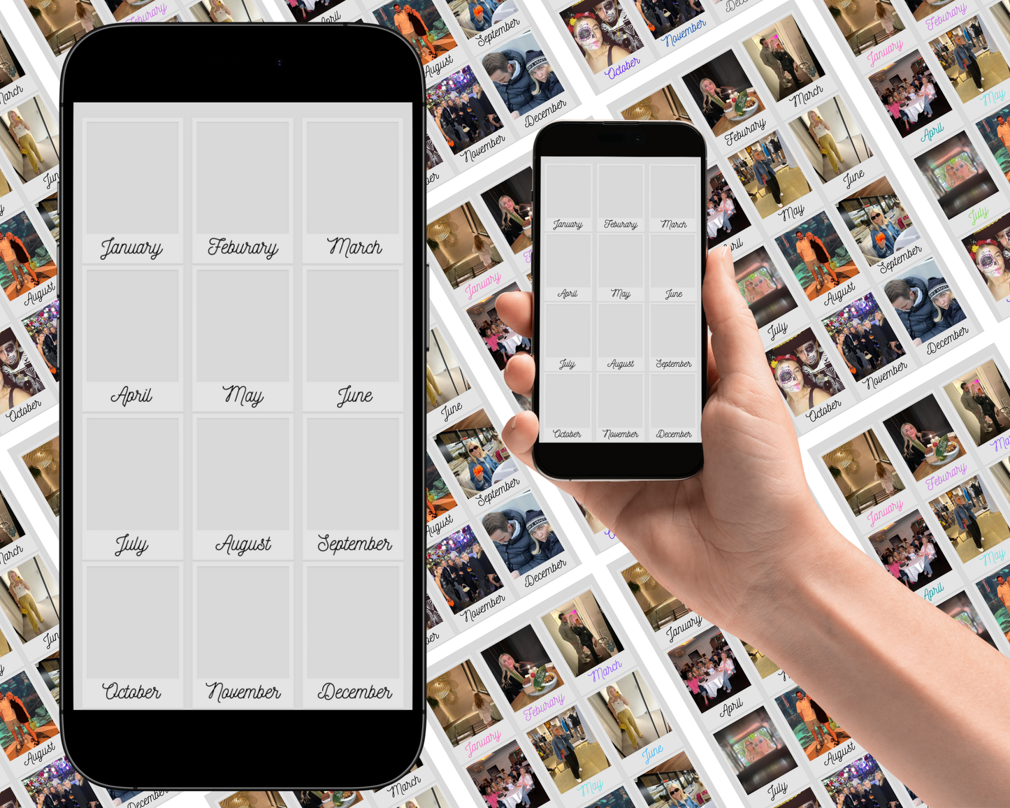 *DIGITAL PRODUCT* A Year in Polaroid Editable in Canva