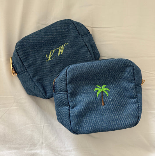 Denim Zip Pouch