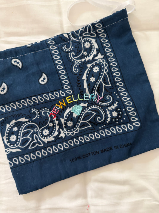 SAMPLE SALE 'JEWELLERY' BANDANA POUCH