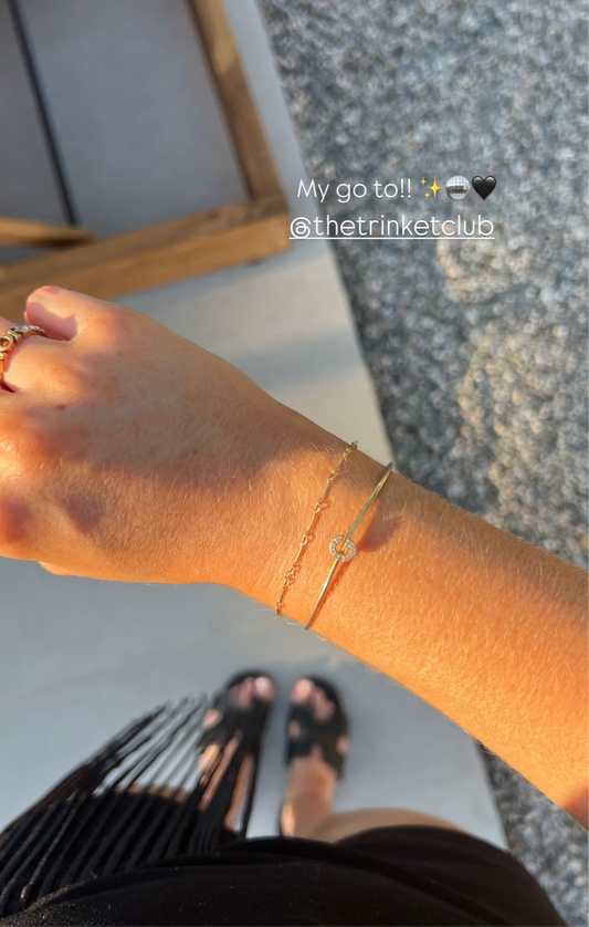 Initial Crystal Cuff