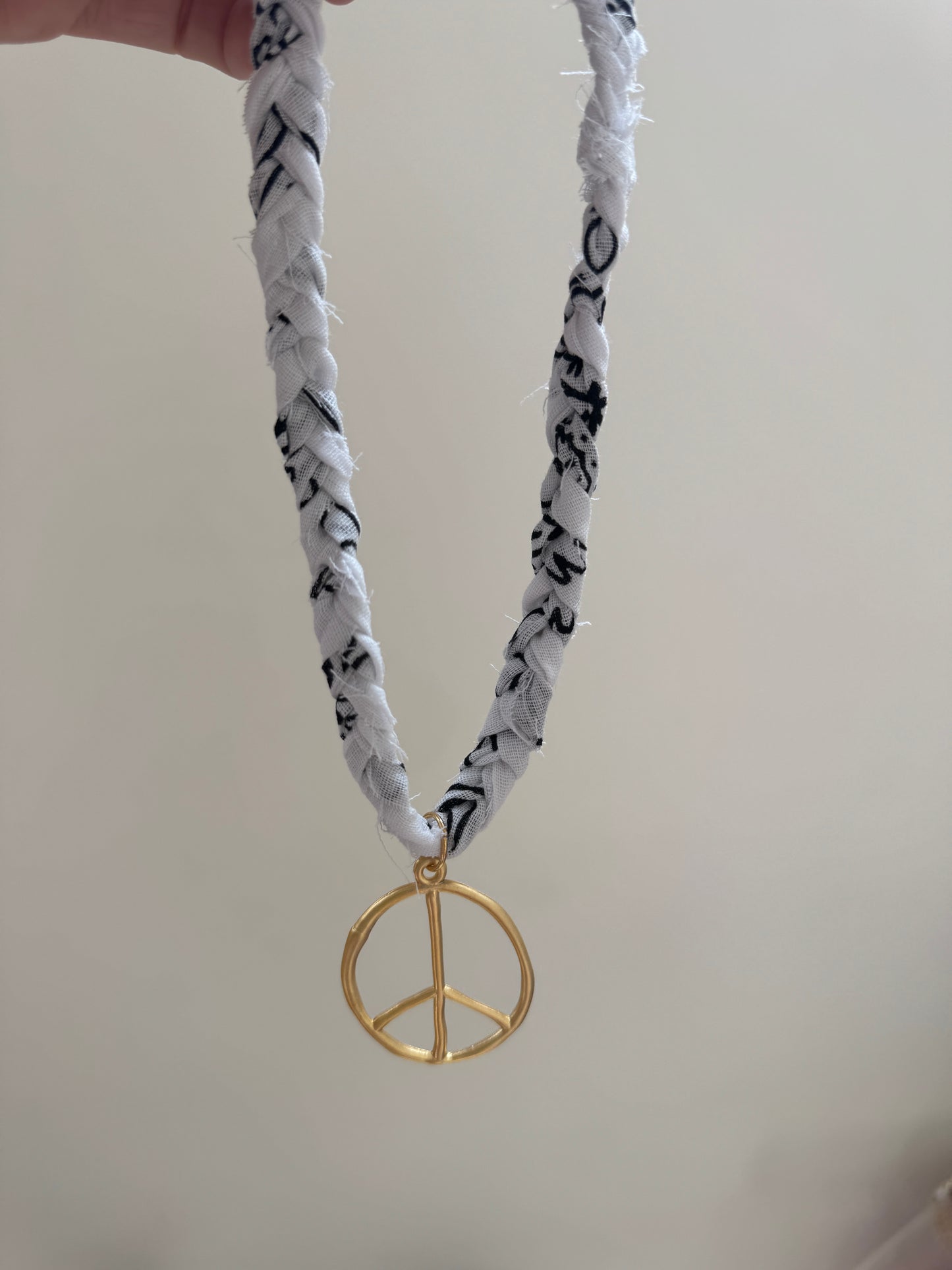 Peace Charm Bandana Necklace