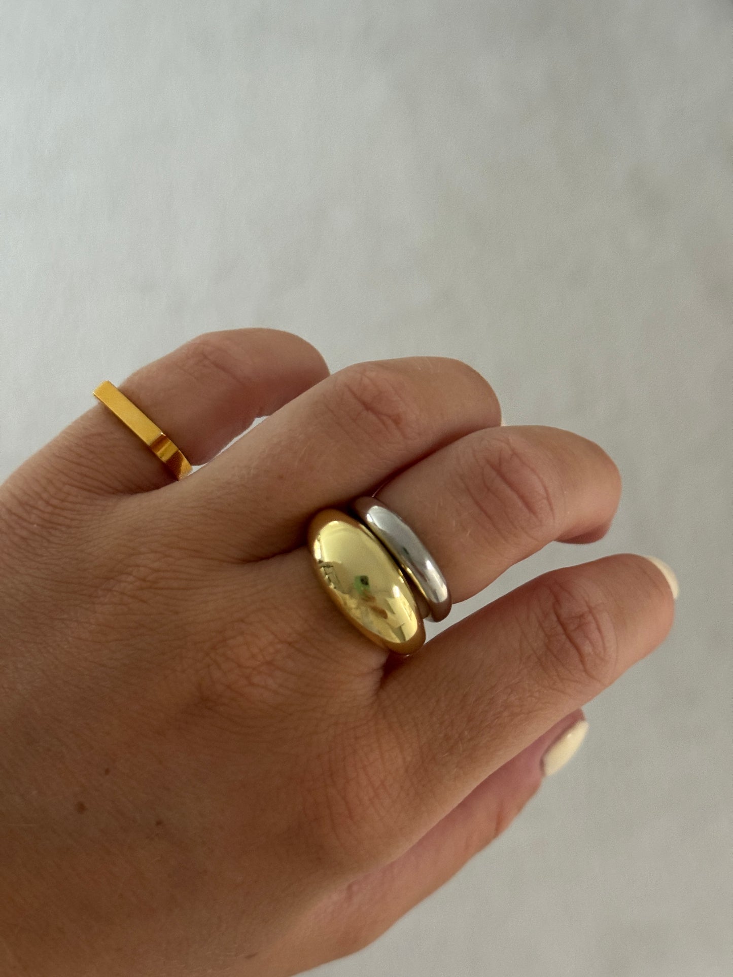 Skinny Domed Adjustable Ring