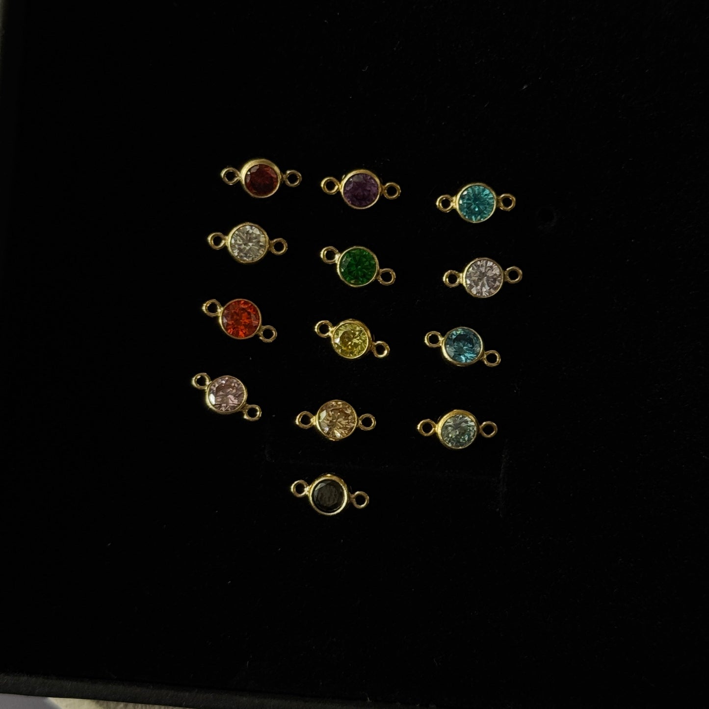 Gold Filled Birthstone Charm Chain Anklet
