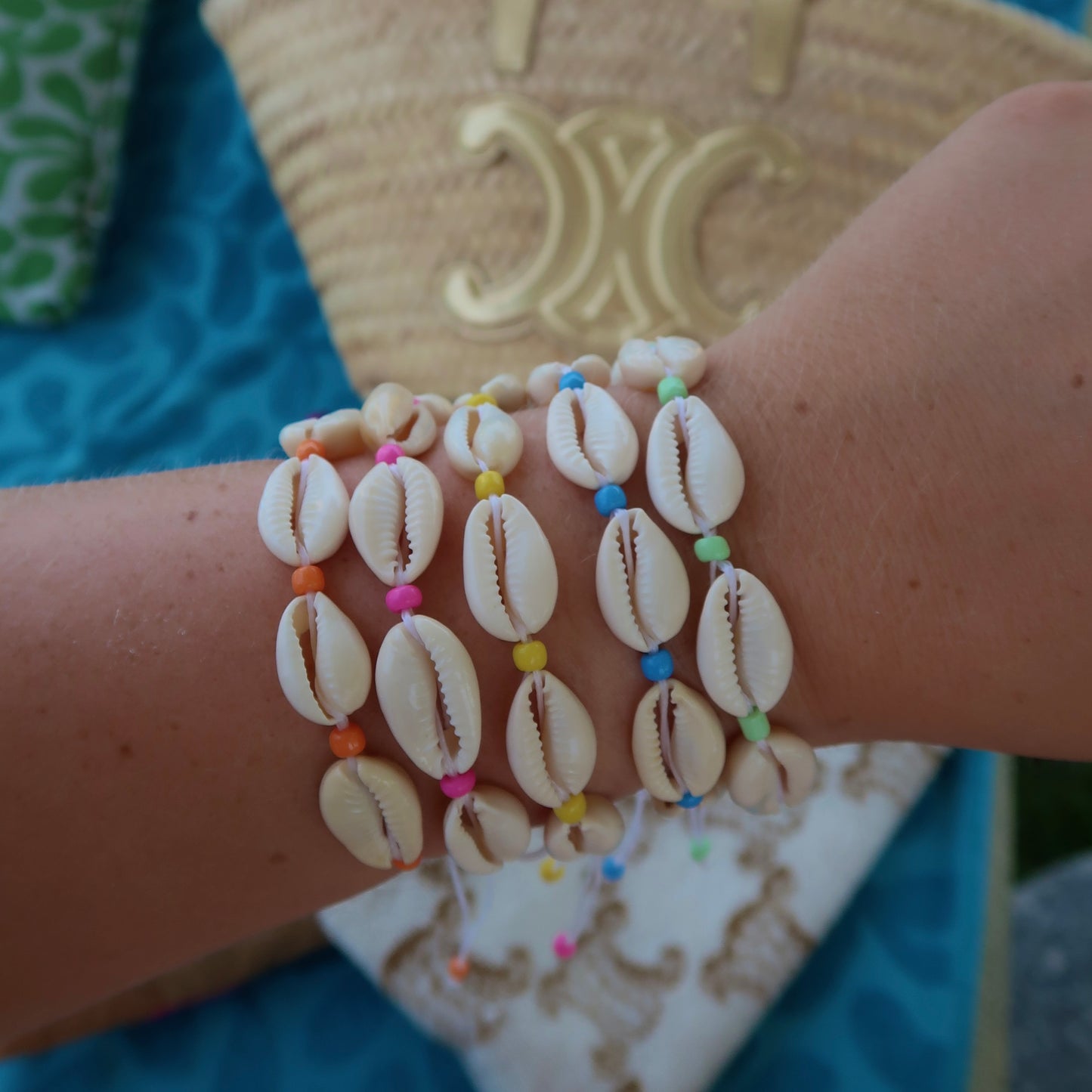 Coloured Crowie Shell Bracelet