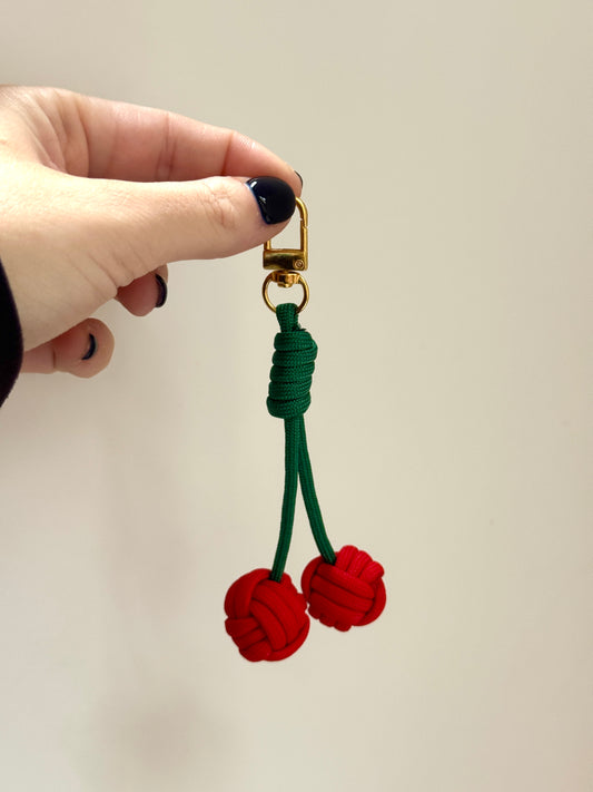 Cherry Paracord Keyring