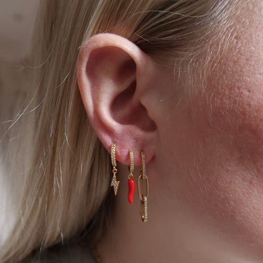 925 Spicy Chilli Charm Earrings 🌶️