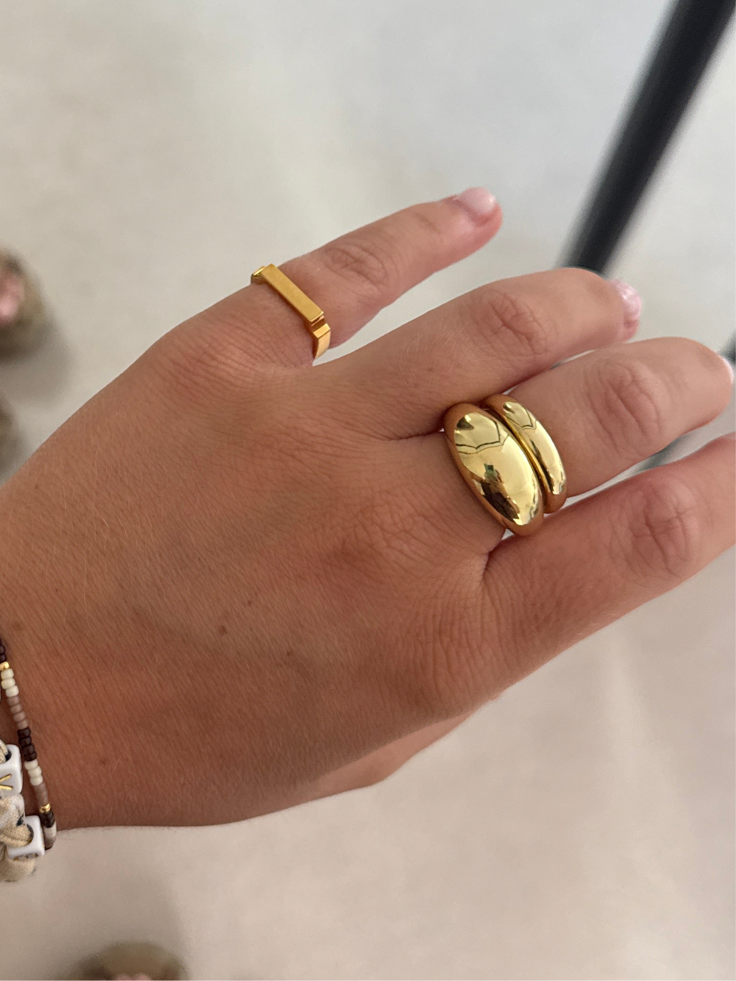 Skinny Domed Adjustable Ring