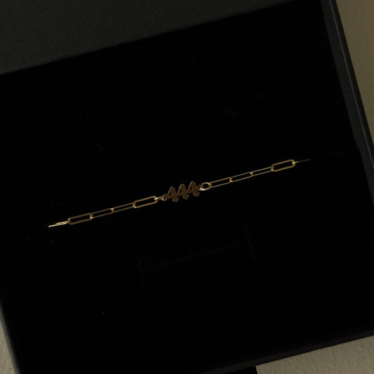 Gold Filled Angel Number Chain Bracelet