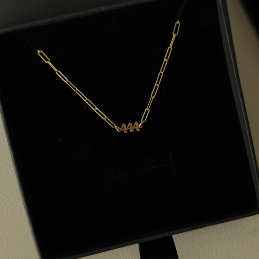 Gold Filled Angel Number Chain Necklace