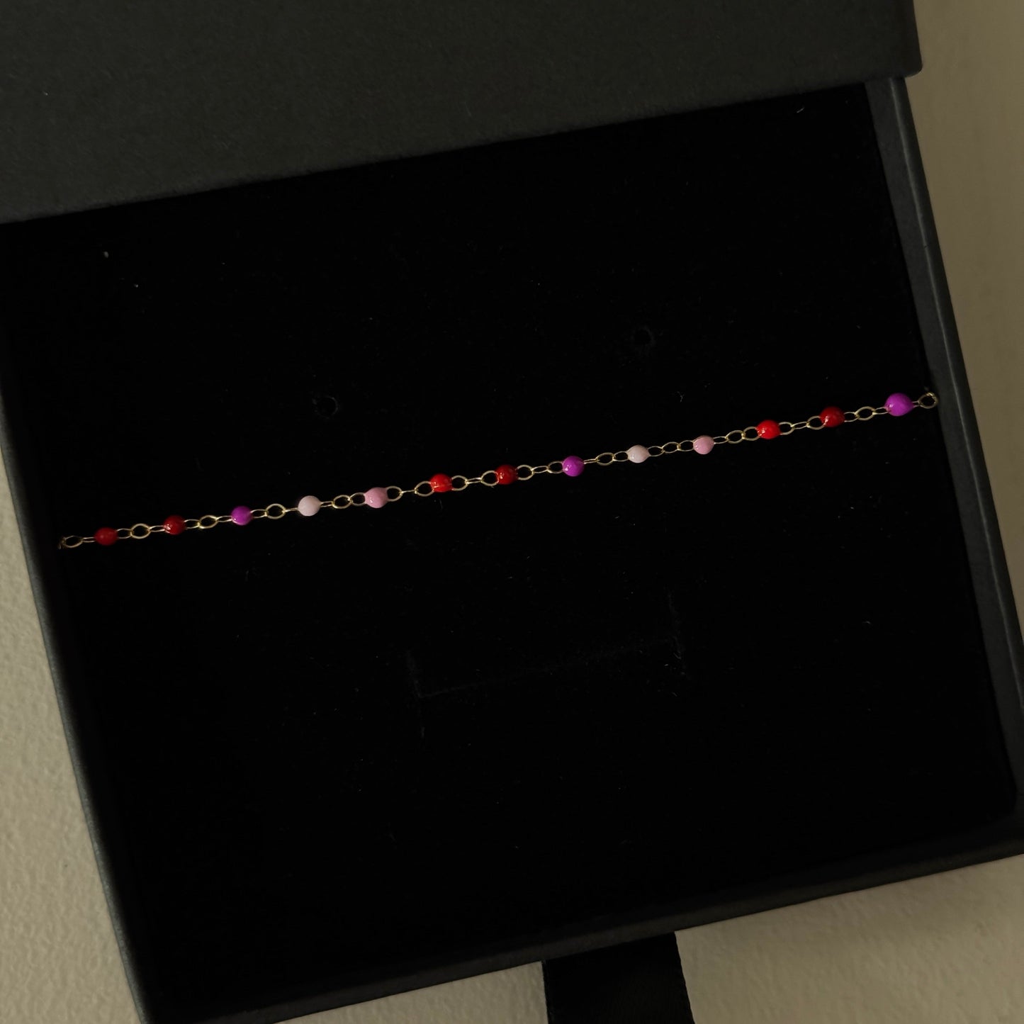 Gold Filled Coloured Beaded Bracelet