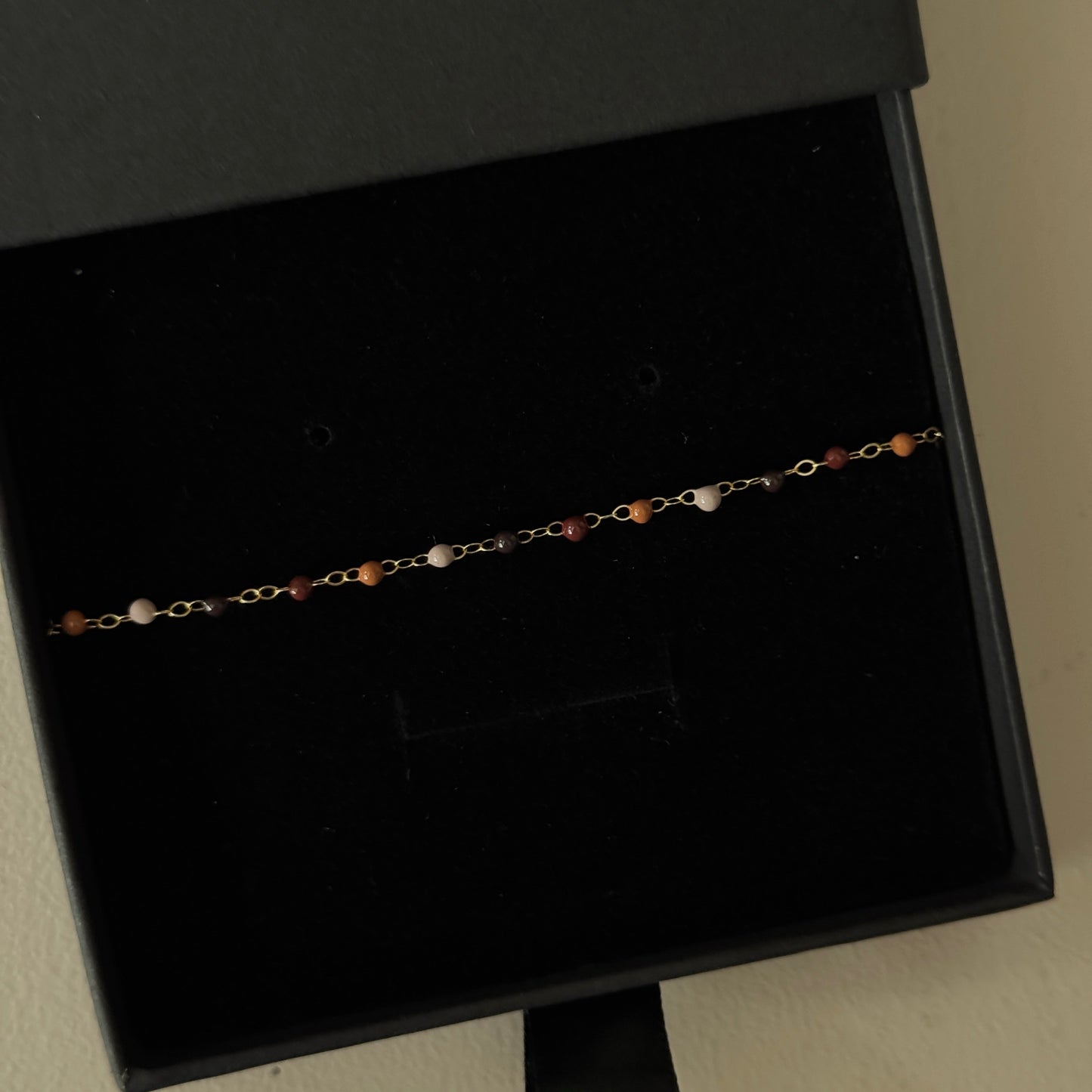 Gold Filled Coloured Beaded Bracelet