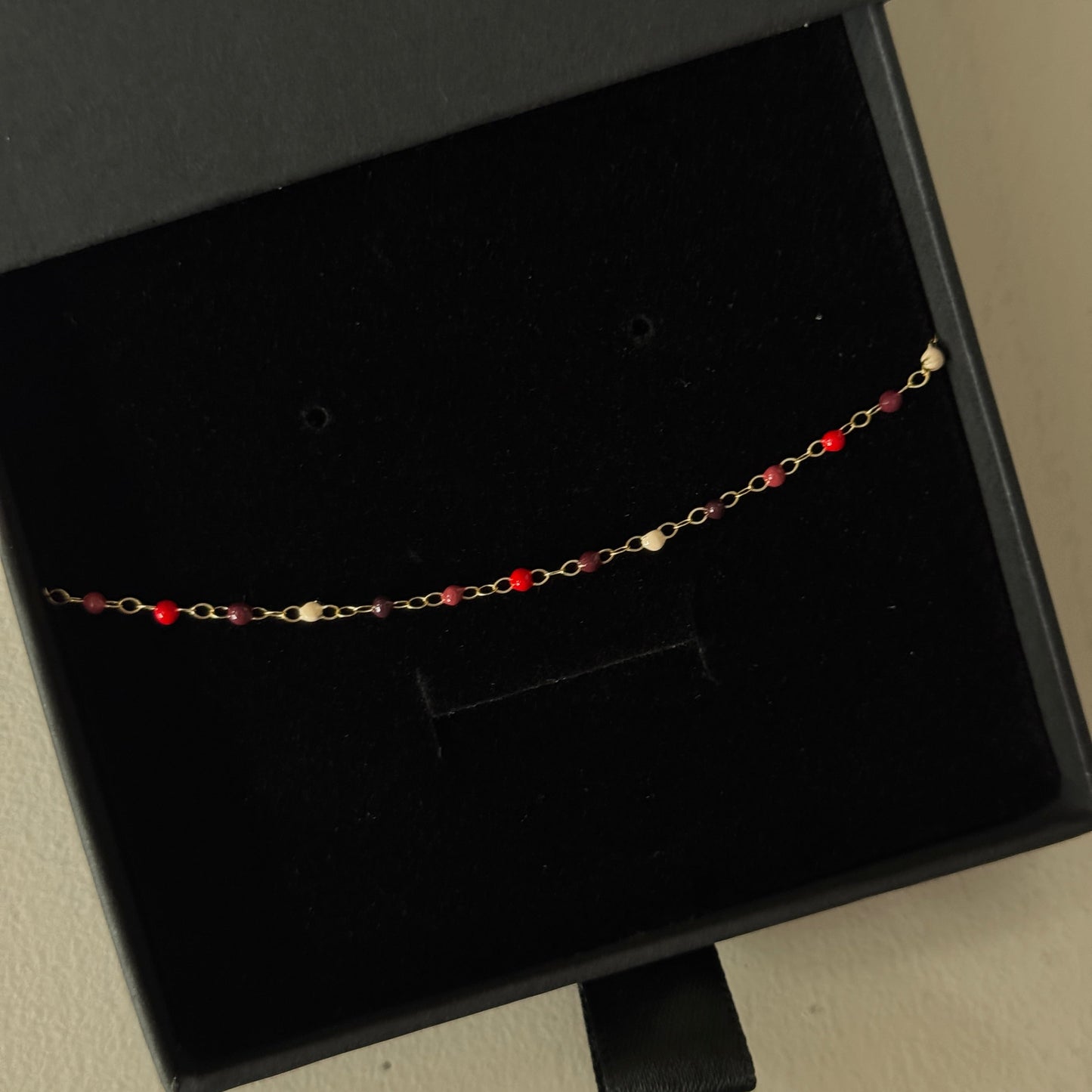 Gold Filled Coloured Beaded Necklace