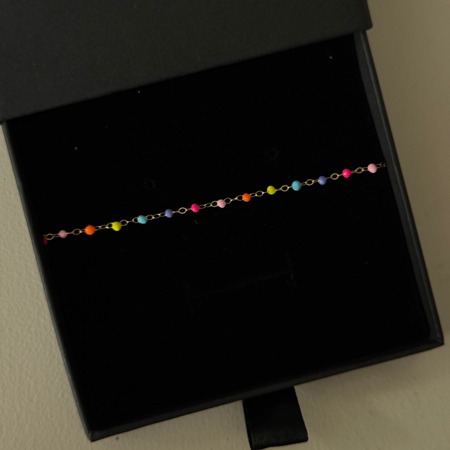 Gold Filled Coloured Beaded Ring