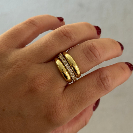Crystal Bold Stacking Ring